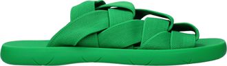 Bottega Veneta Uomos Ciabatte E Zoccoli In Tessuto Verde/Erba