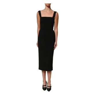 Dolce & Gabbana Midi Dresses, female, Black, Size: S Sheath Mini Dress