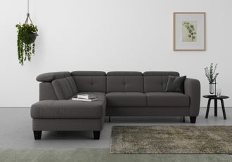 Sit&more Ecksofa &raquo;Belluci L-Form&laquo; inklusive Federkern, wahlweise mit Bettfunktion und Bettkasten