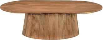 Moloo de centro ovalada de madera maciza