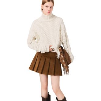 Maje Wool-blend sweater in Ecru at Nordstrom, Size X-Small