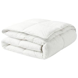 Beliani Edred&oacute;n Algod&oacute;n Japara 2 Capas Individual 200 X 200 Cm Relleno De Plum&oacute;n De Pato Todo El A&ntilde;o Serrato