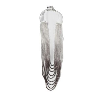 Emporio Armani Multistrengs ketting van acryl met degrad&eacute; kralen - Dames - Accessoires - Grijs - Maat: ONE Size Acryl
