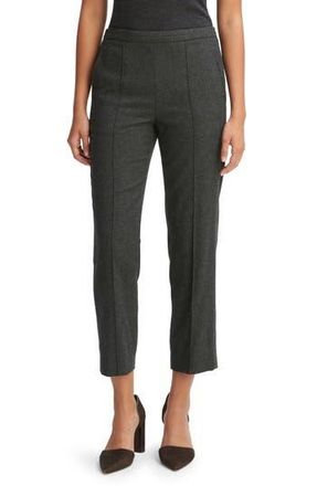 Vince Crop Pleated Brushed Wool Blend Pull-On Pants in H Charcoal at Nordstrom Rack, Size Large