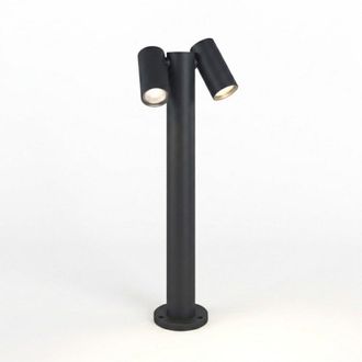 Top-Light Oslo Palo 80cm 2 Luci Grigio Antracite Ip65 Non Incluse
