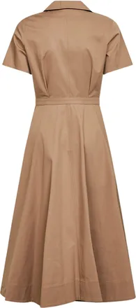 Blanca Vita Womens Midi Shirt Dress Alga Camel Cotton
