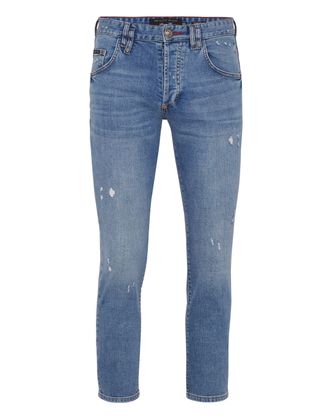 Philipp Plein Denim Trousers Straight Cut