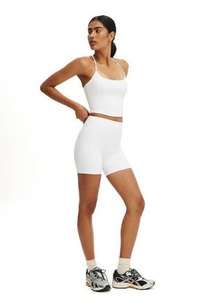 Cotton On Womens Active Ultra Soft Contour Bike Short in White at Nordstrom, Size X-Small
