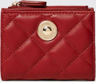 Twinset Small Quilted Faux Leather Wallet with Metallic Logo