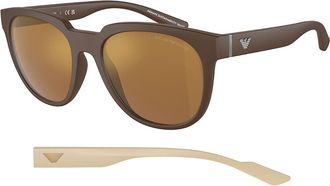 Emporio Armani EA4205 52606H Mens Sunglasses Brown Size 55