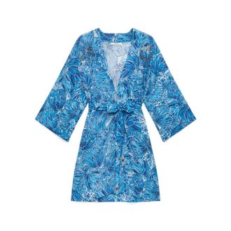 Maliparmi Kimonos, female, Blue, Size: 2XL Sweet Butterfly Dress