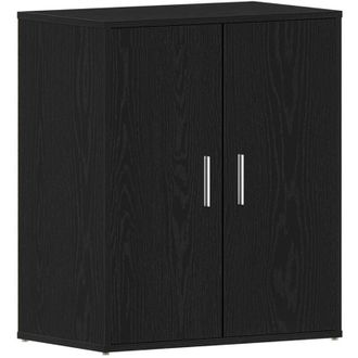 vidaXL Shoe Cabinet Black oak 60 x 35 x 70 cm Engineered Wood Vidaxl