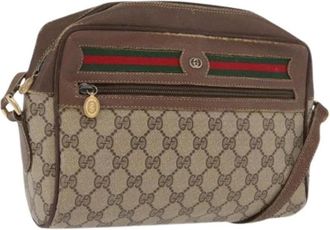 Gucci Pre-owned Cross Body Bags, female, Beige, Size: ONE SIZE Pre-owned GG Canvas Shoulder Bag