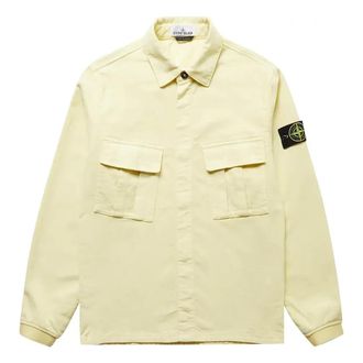 Stone Island Compass Patch Flap Pocket Shirt Yellow 771511305-V0035