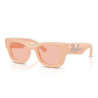 Ray-Ban Rb 4940B Wayfarer Puffer - unisex - Zonnebrillen - Roze - 47 MM - Nylon - Accessoires