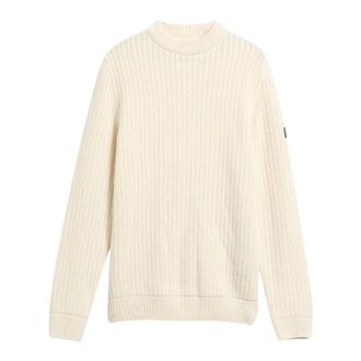 Barbour Oxham Crew Jumper - Knitwear - Hombre - Blanco - 2XL