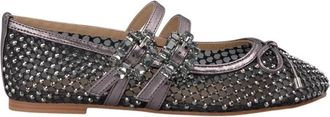 Alma En Pena Ballerina net gespen strass - Dames - Ballerinas - Grijs - 41 EU - Schoenen
