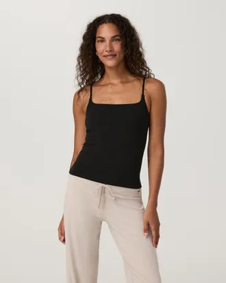 Vuori Clothing AllTheFeels Cami Long | Black | XS, Size Extra Small