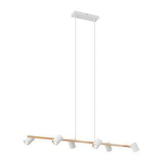 QAZQA Qazqa L&aacute;mpara Colgante Moderna Con Estampado De Madera Y 6 Luces