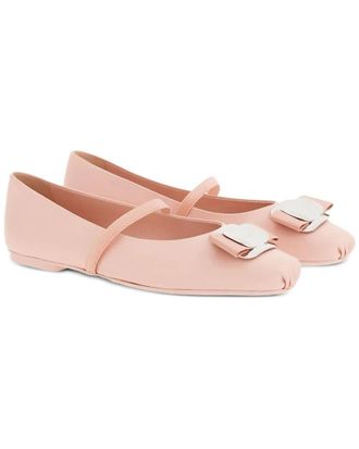 Ferragamo New Vara Leather Ballet Flat