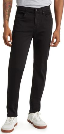7 For All Mankind Luxe Performance Plus Slimmy Taper Jeans in Black at Nordstrom, Size 29
