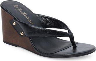 Matisse Footwear Maryland Wedge Flip Flop in Black at Nordstrom, Size 10