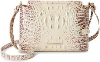 Brahmin Hillary Croc Embossed Leather Crossbody Bag in Ginger at Nordstrom
