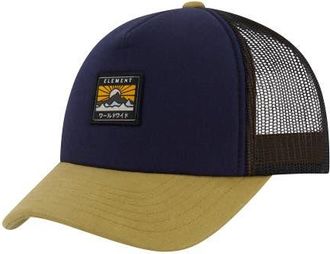 Element Logo Trucker Hat with Mesh Back and Snapback Closure in Indigo at Nordstrom