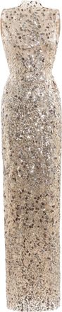 Saiid Kobeisy Sequin Embroidered Long Dress