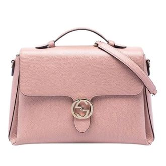 Gucci Pre-owned Satchel - Dames - Pre-owned - Roze - Maat: ONE Size Leer