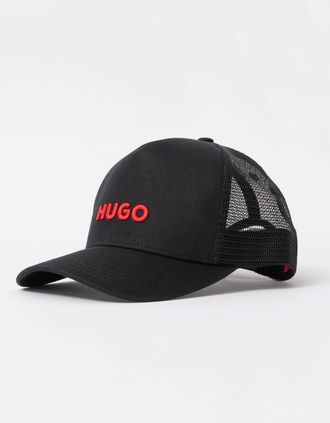 HUGO BOSS Mens HUGO Mens Marsel Trucker Cap - Black 002 - Size: ONE size