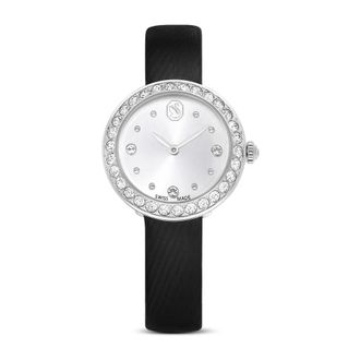Swarovski Elegante Zilveren Dameshorloge - Dames - Horloges - Zwart - ONE Size - Accessoires