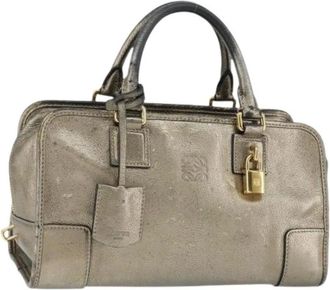 Loewe Pre-owned Handbags, female, Brown, Size: ONE SIZE Pre-owned Leather Handbag