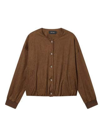 Tout à Coup button-detailed elastic-hem jacket - women - Spandex/Elastane/Polyester - S - Brown