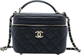 Chanel Pre-owned Mini Satchel - Dames - Vintage Mini Tas - Zwart - ONE Size - Leer - Vintage