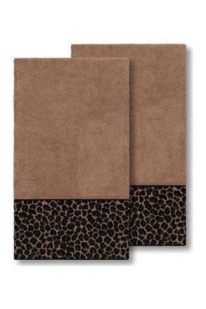 Linum Home Textiles Spots Embellished Bath Towel - Set of 2 - Latte at Nordstrom Rack
