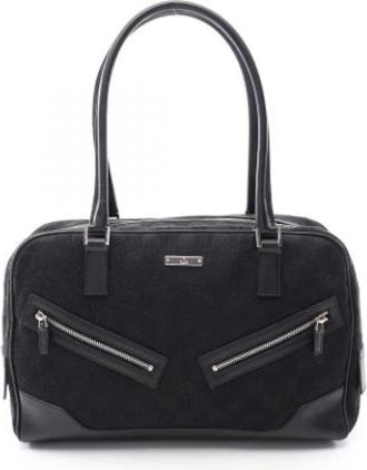 Gucci Pre-owned GG Canvas Handbag - Dames - Vintage Handtas - Zwart - ONE Size - Leer - Vintage