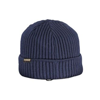Napapijri NA-32586 Ribbed Acrylic Beanie - Blue