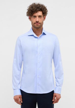 Eterna Langarmhemd ETERNA SLIM FIT, Herren, Gr. 38, Normalgr&ouml;ssen, blau (hellblau), 58% Baumwolle, 42% Polyester, schmal, Manschette, Hemden Langarmhemd, NON