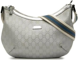 Gucci Pre-owned Cross Body Bags, female, Gray, Size: ONE SIZE Pre-owned Vintage Cross Body Bag