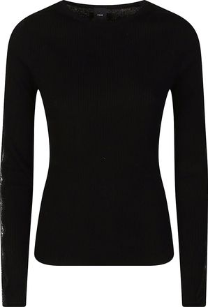 Pinko Copenaghen Fitted Lace Wool Sweater