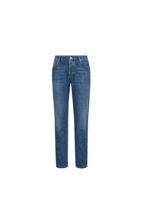 Brunello Cucinelli Lightweight denim trousers in Medium Denim at Nordstrom, Size 52 It