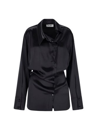 The Attico Mini Chemisier Dress - Black