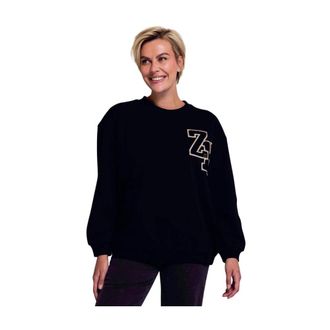 Zhrill Dames, Sweatshirts & Hoodies, Zwart, Maat: XS