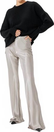 Sophie Rue Satin Bell Pant In Grey