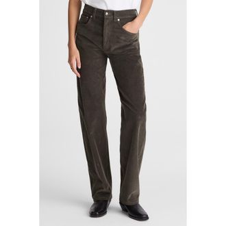 Madewell High Waist Balloon Corduroy Pants in Graphite Green at Nordstrom Rack, Size 29