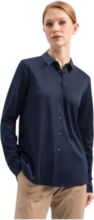 van Laack Overhemden, Dames, Blauw, M, Katoen, Stijlvol overhemd