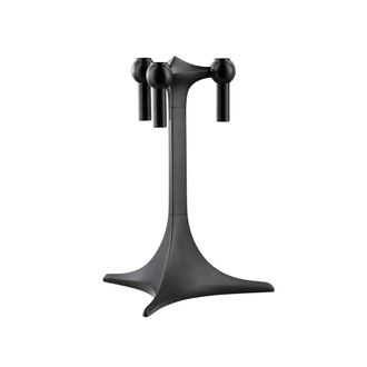 Stoff Nagel Kerzenst&auml;nder, H 23 cm, schwarz