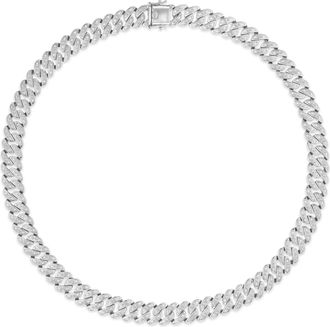 The Diamond Store 21 Inch Havana Cuban Lab Diamond Necklace 3.00ct Set in 925 Silver