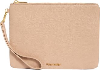 T Tahari Marty Clutch in Wheat Block at Nordstrom Rack